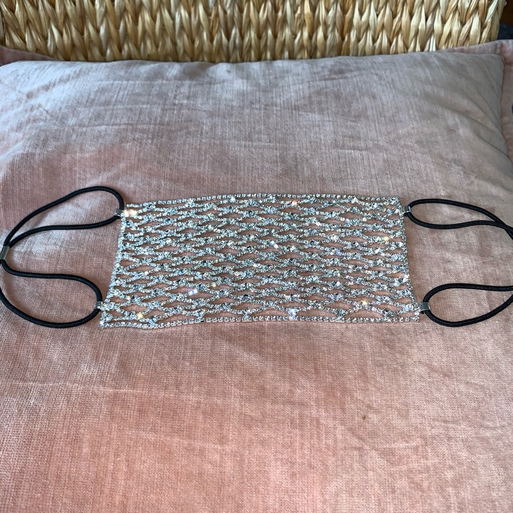 New Rhinestone Decorative Face Cover - Picture 3 of 5